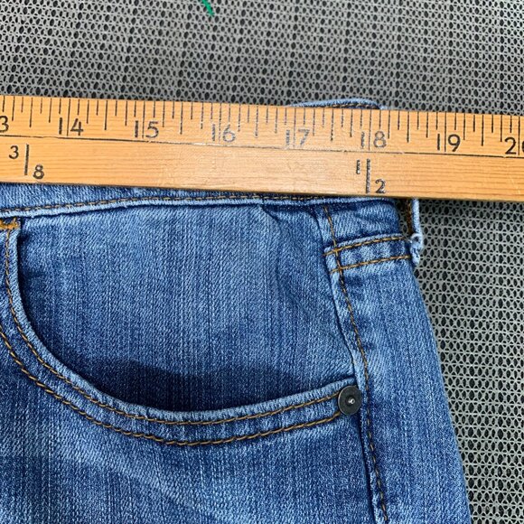 Stylus Womens Size 31/12 Blue Boyfriend Crop Jeans Light Wash Distressed Denim - Picture 5 of 12